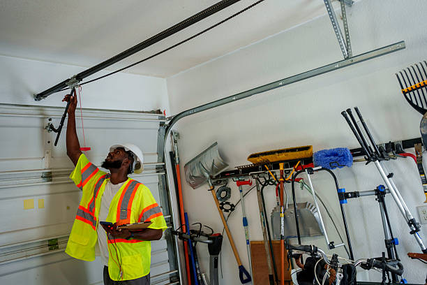 Professional Garage Door Panel Replacement technician working in Darien, GA